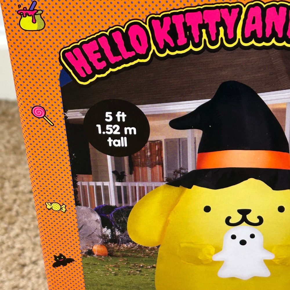 Hello Kitty and Friends Pompompurin Halloween Inflatable 5ft Tall Lights Up - Picture 3 of 7